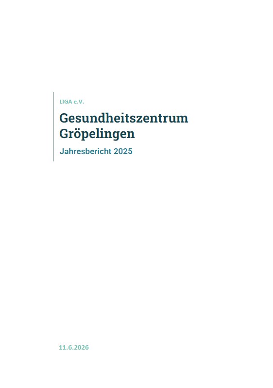 Deckblatt des Jahresberichts 2025 des LIGA.