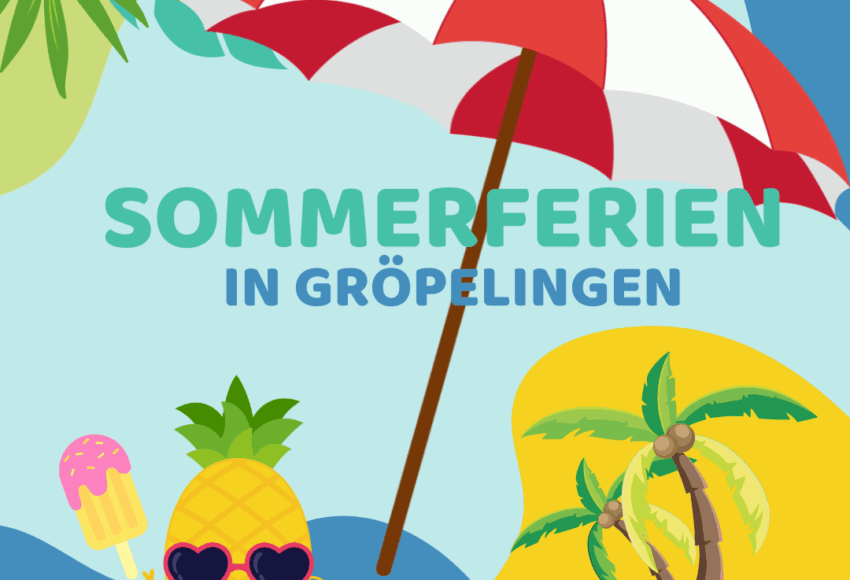 Visueller Aufhänger für das Plakat des Sommerferienprogramms.