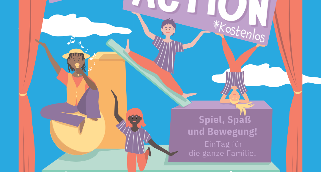 Veranstaltungsflyer des Kinder und Familienfestes Kids in Action.